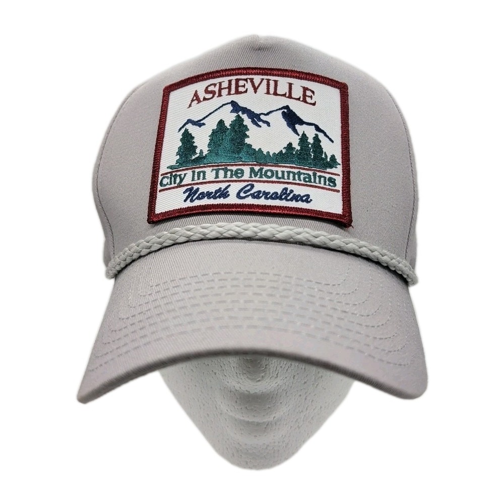 Asheville, NC Gray Roper Snapback Cobra Hat City In The Mountains North Carolina